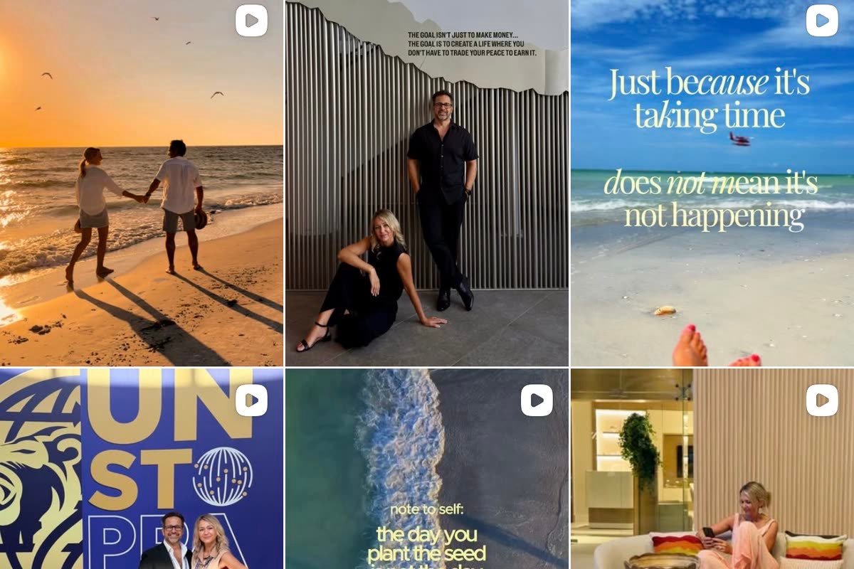AJ Dream Travel's Instagram reels grid