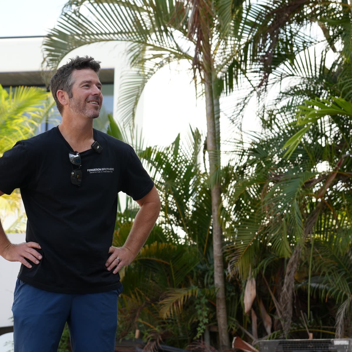 A Sarasota business owner on site, one of Siesta Media's clients